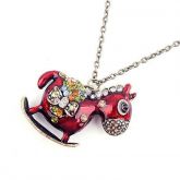 Corrente com pingente burro vermelho