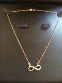 Colar infinito banhado a ouro 18kl