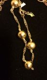 Pulseira de bolas grandes banhado a ouro amarelo 18kl