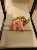 Pingente elefante banhado a ouro 18kl