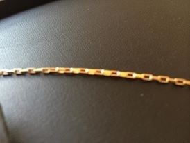 Corrente longa malha continua banhada a ouro 18kl