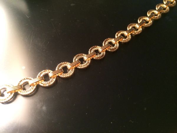 Pulseira de aros banhado a ouro amarelo 18kl